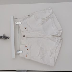 A&F distressed denim shorts 25